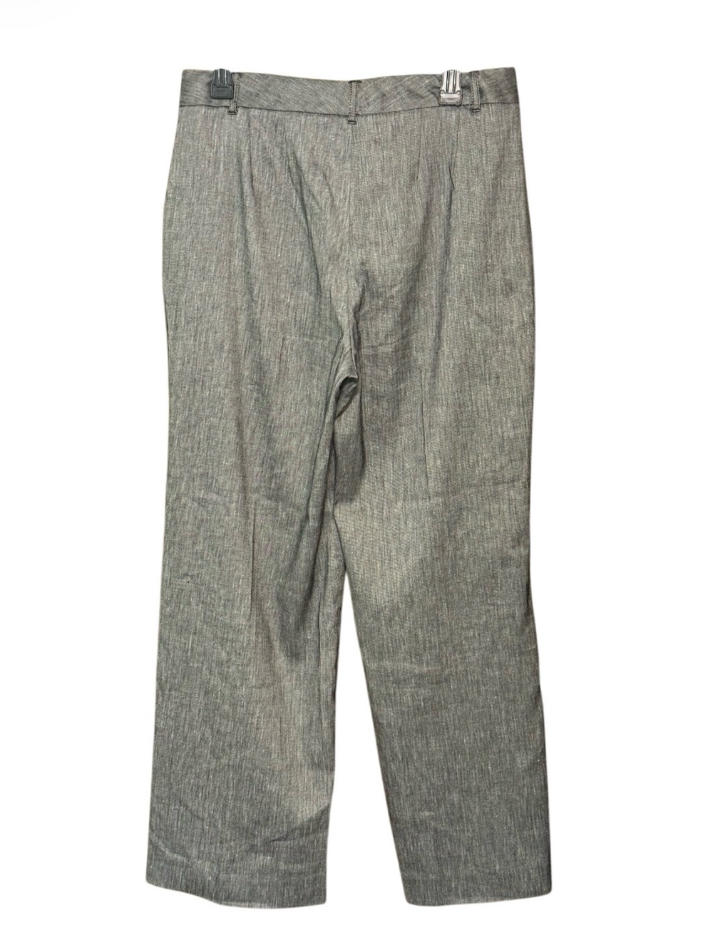 WHBM Luna Wide Leg Linen Blend Pants Gray 12S - Picture 3 of 3